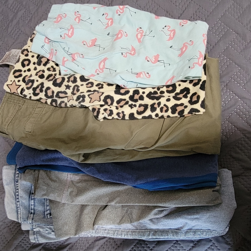 6 pair tights/pants size M